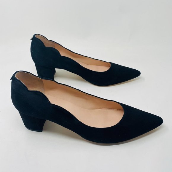 Kate Spade Mindi Yasmin Heel 9.5 Black Suede - Picture 2 of 11